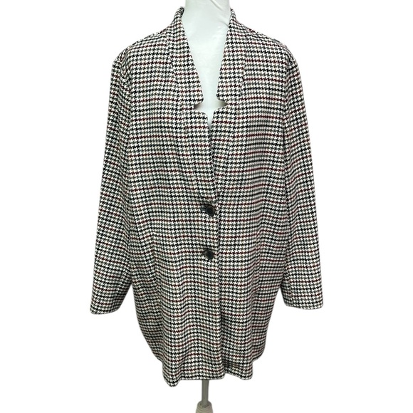 Old Navy Multi Colored Plaid Long Line Coat - Picture 3 of 7